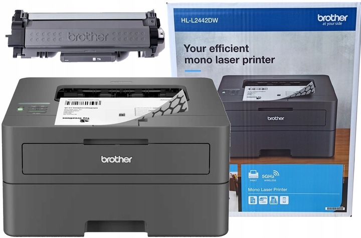 Drukarka laserowa A4 mono BROTHER HL-L2442DW, duplex, sieć Wi-Fi, 36M GW PL