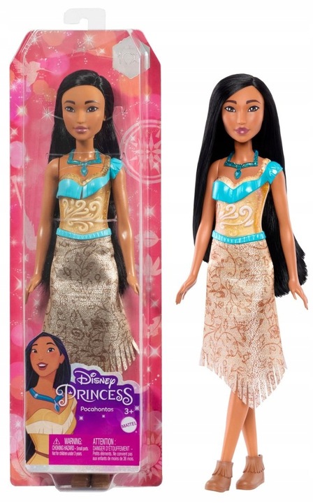 Lalka Disney Princess Księżniczka Pocahontas 28 cm w błyszczącej Sukience