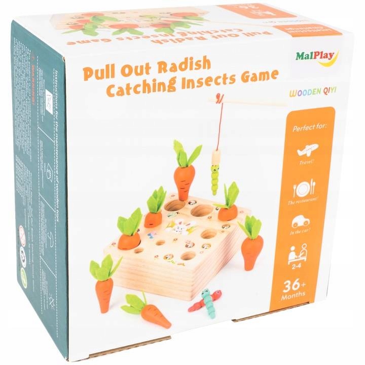 GRA ZŁAP ROBACZKA ŁOWIENIE DOPASUJ MARCHEWKI