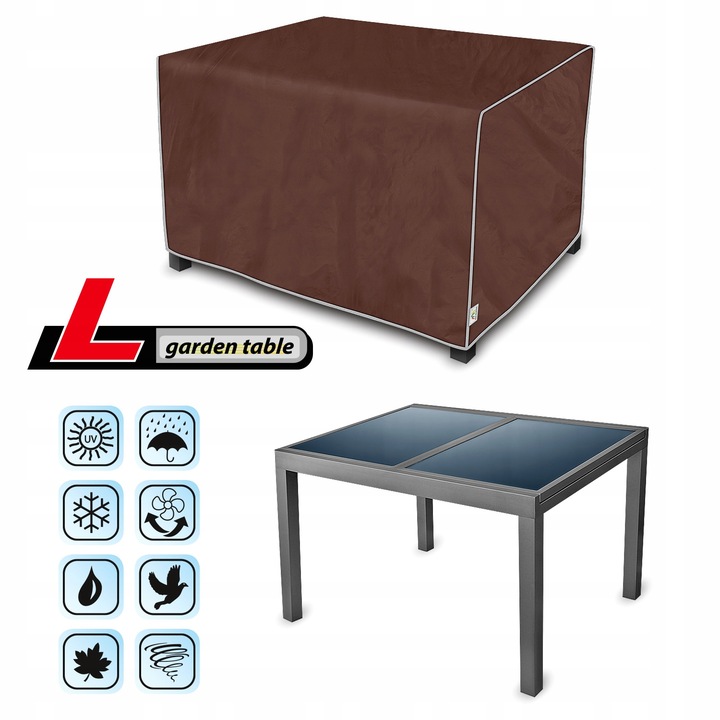 Plandeka pokrowiec ochronny na STÓŁ ogrodowy NIEPRZEMAKALNY WODOODPORNY