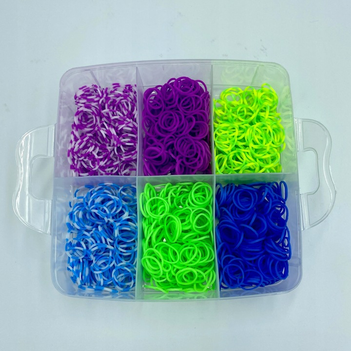 Mega Zestaw Gumki do Robienia Bransoletek XXL w Kuferku DUŻY na Prezent DIY