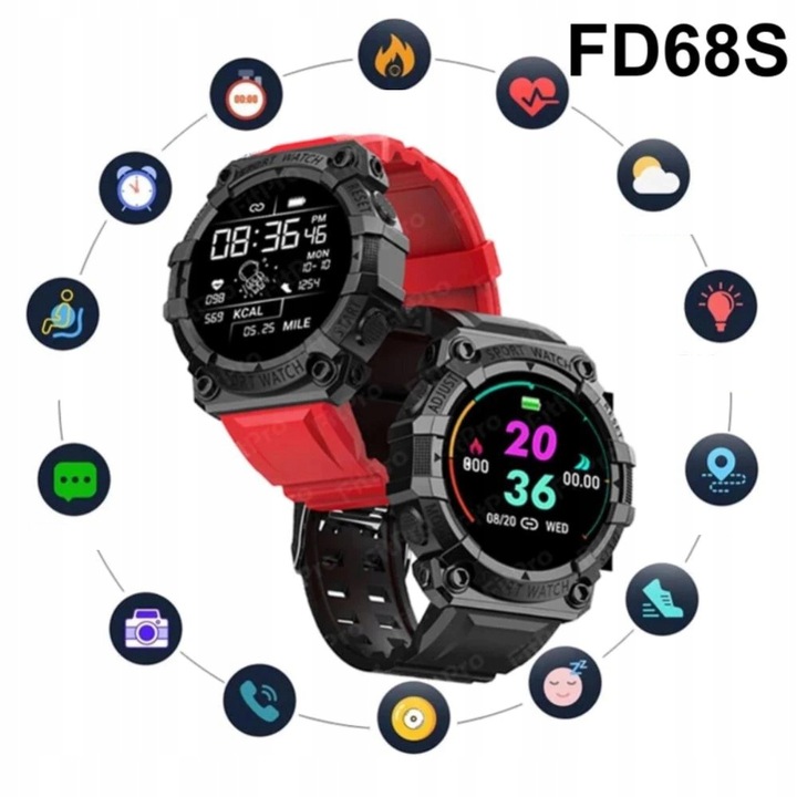 SMARTWATCH ZEGAREK MĘSKI CIŚNIENIE TLEN SMS PL