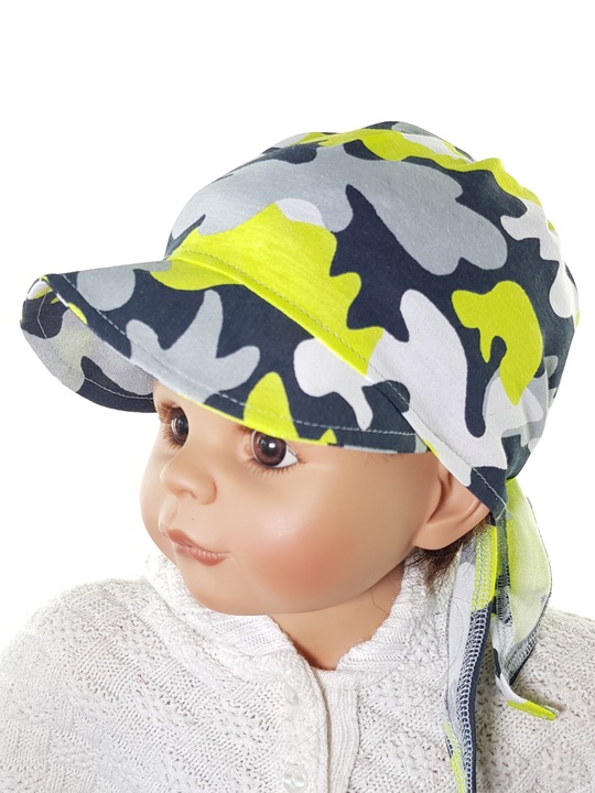 POLSKA UNIWERSALNA CZAPKA CHUSTKA CHUSTECZKA NA GŁOWĘ Z DASZKIEM 40 WZORÓW