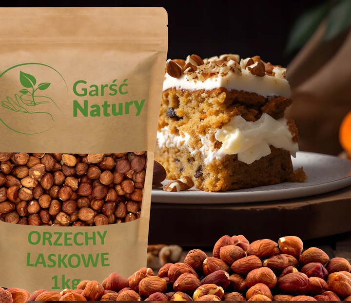 ORZECHY LASKOWE ŁUSKANE CAŁE 1KG Duże Naturalne Świeże bez Gmo 1 kg