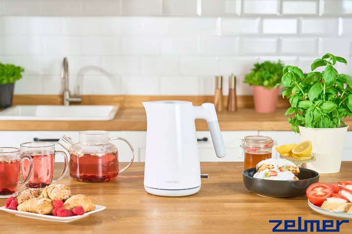 CZAJNIK ELEKTRYCZNY ZELMER BEZPRZEWODOWY STAL NIERDZEWNA CICHY 1L 2200W