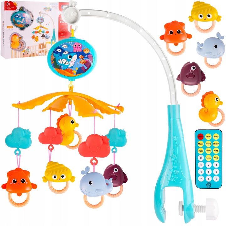 KARUZELA KARUZELKA DO ŁÓŻECZKA Z PROJEKTOREM TIMER POZYTYWKA DLA DZIECKA