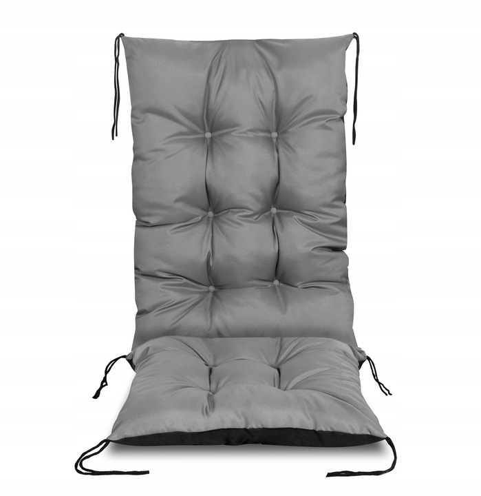Poduszki na krzesła ogrodowe Poduszka na Krzesło Ogrodowe 80x50 cm szara