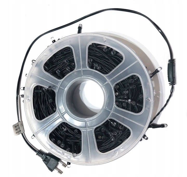 LAMPKI CHOINKOWE Z FLESZEM BIAŁE CIEPŁE Z BIAŁYM ZIMNYM FLESZEM - 50 M