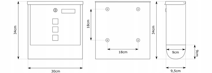 SKRZYNKA POCZTOWA NA LISTY POCZTĘ TUBA NA GAZETY ANTRACYT + NAPIS ADRES