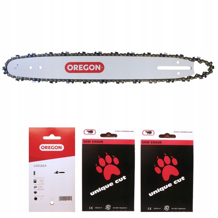 2x Łańcuch + Prowadnica Do Makita DCS4610 | 35 cm