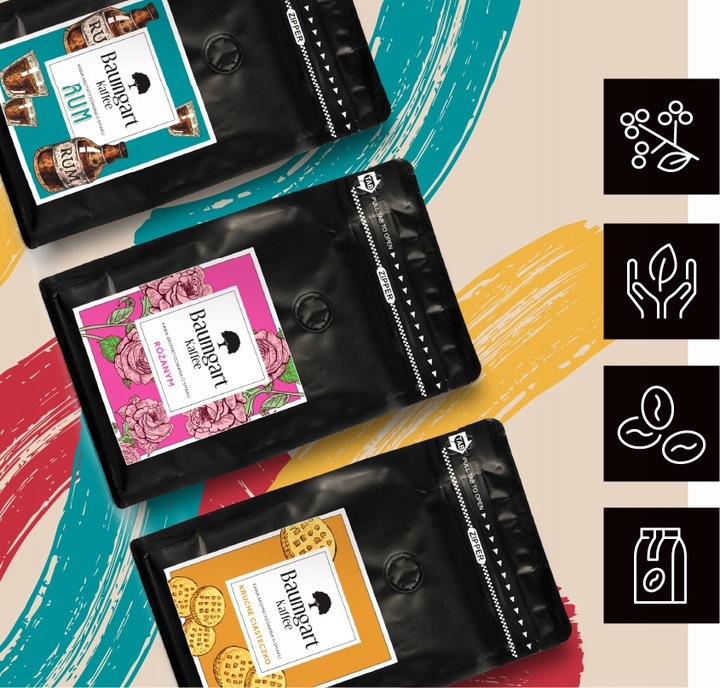 Kawa Mielona Smakowa KUKUŁKA 200g 100% Arabica Świeżo Palona Baumgart