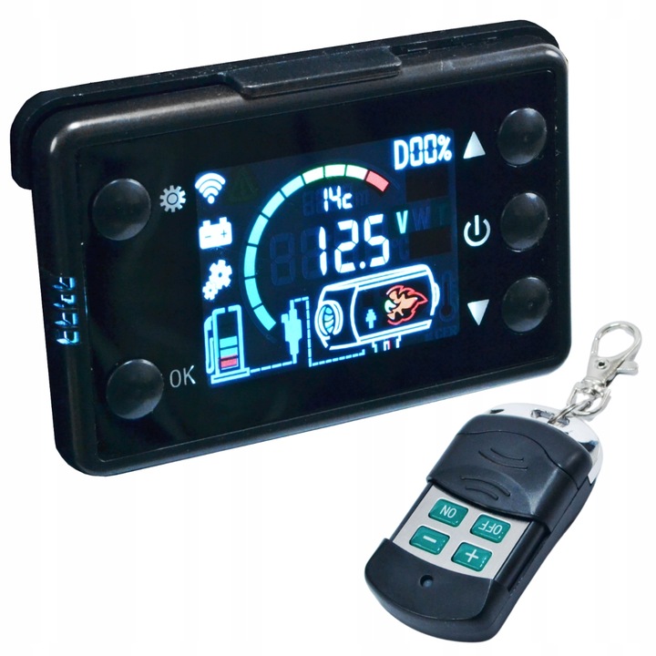 NAGRZEWNICA SPALINOWA OLEJOWA OGRZEWANIE WEBASTO olej 8KW 12V 230V Black