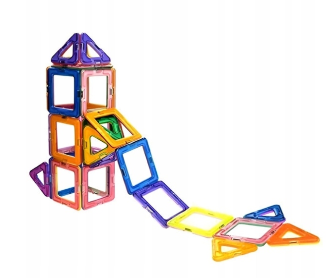 Klocki Magnetyczne Konstrukcyjne Edukacyjne 3D COOLJOY 45 el