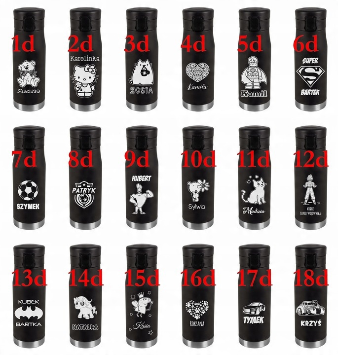 Kubek termiczny 600 ml TERMOS PREZENT szkoła biuro podróż auto TWÓJ GRAWER