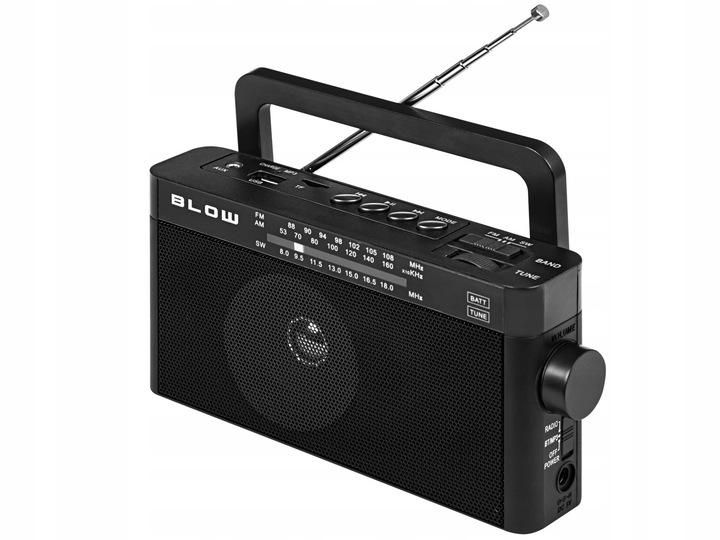 GŁOŚNIK BLUETOOTH RETRO RADIO PRZENOŚNE KUCHENNE AKUMULATOR USB AUX SD