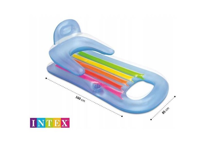 MATERAC DMUCHANY DO WODY PŁYWANIA INTEX 58802 JEDNOOSOBOWY NA PLAŻE PLAŻOWY