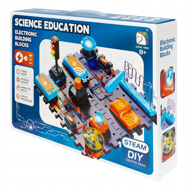 NAUKOWIEC LABORATORIUM ELEKTRONIKI DLA DZIECI ZESTAW EDUKACYJNY DLA DZIECI