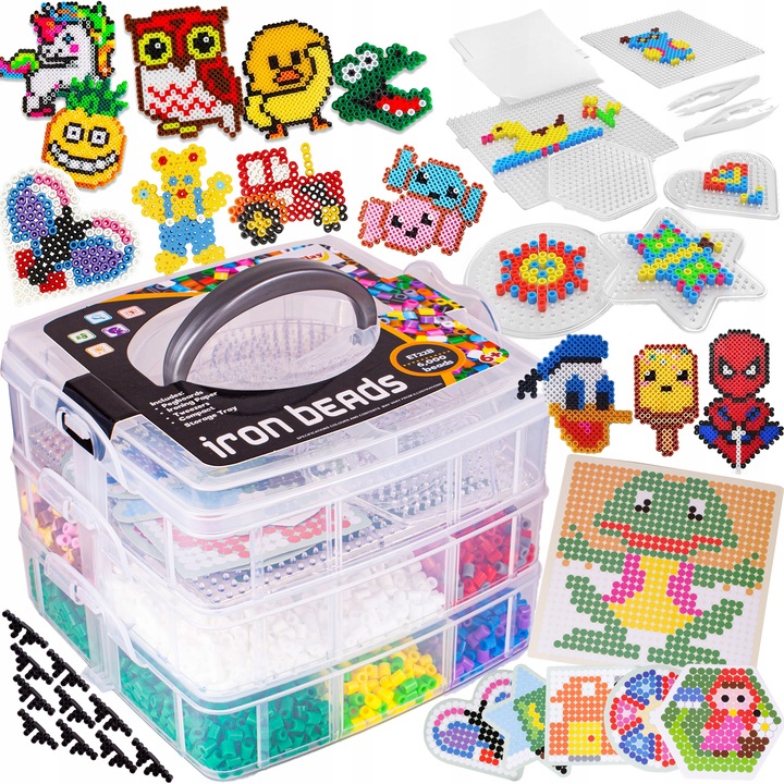 KORALIKI DO PRASOWANIA PRASOWANKA KUFEREK ZESTAW 6000 ELEMENTÓW DLA DZIECI