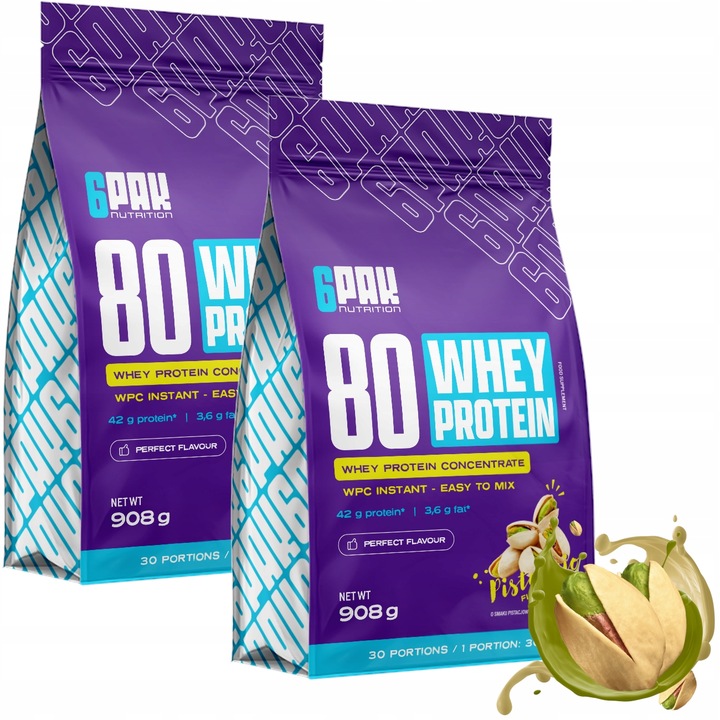 2X6PAK WPC 80 908 G WHEY PROTEIN ODŻYWKA BIAŁKOWA