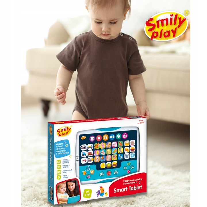 Smily Play Interaktywny edukacyjny tablet dla dzieci smart Zwierzątka