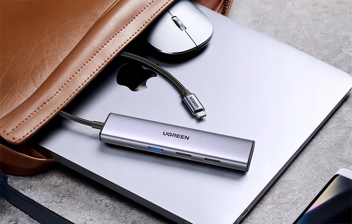 UGREEN ADAPTER ROZDZIELACZ HUB USB C 5W1 5X USB 2.0 3.0 HDMI PD 100W KABEL