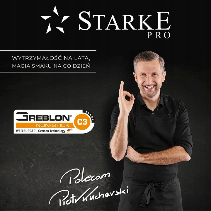 PATELNIA Indukcja do NALEŚNIKÓW MAŁA Starke Pro Taylor Marble 25 cm