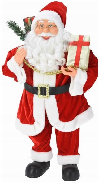 BN FIGURKA MIKOŁAJ STOJĄCY 80CM CZERWONY