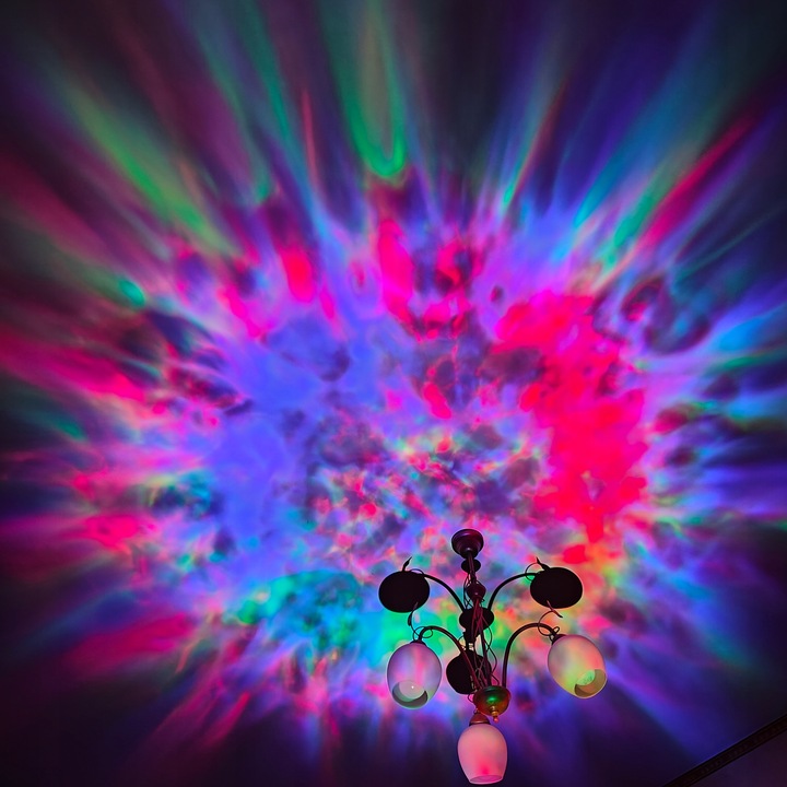 PROJEKTOR GWIAZD ASTRONAUTA LED LAMPKA NOCNA 3D ROBOT DLA DZIECI NA PREZENT