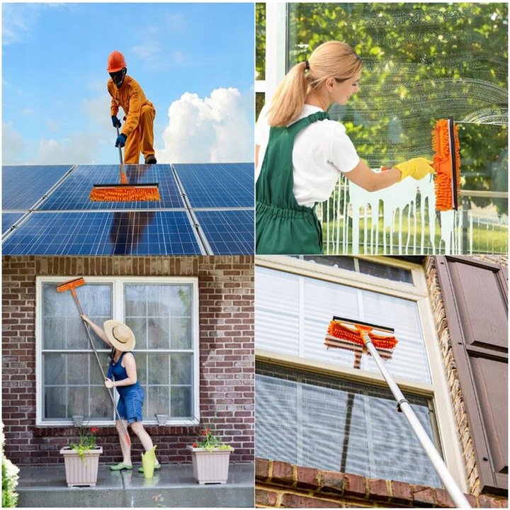 MYJKA DO OKIEN SZYB TELESKOPOWY Z ŚCIĄGACZKA WODY ZESTAW DUŻA WYSOKOŚĆ 2W1