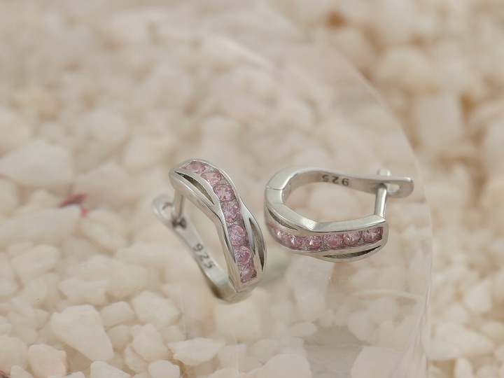 Kolczyki Srebrne 925 Dla Dziewczynki Waga 1.04g Wys. 9.9mm Szer. 3.2mm