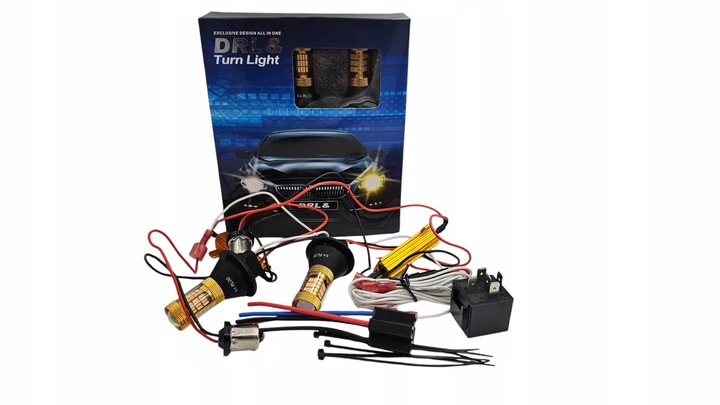 KIERUNKOWSKAZY LED PY21W BAU15S 1156 DRL ŚWIATŁA DZIENNE 2w1 ULTRA MOCNE