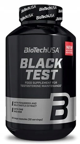 Bio Tech Black Test 90 caps BIOTECH BOOSTER TESTOSTERON ZMA LIBIDO SIŁA