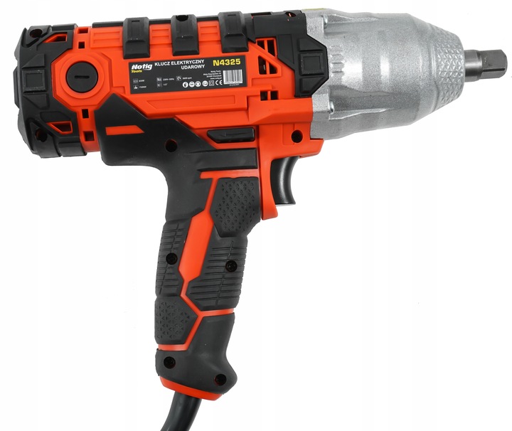 KLUCZ UDAROWY DO KÓŁ ELEKTRYCZNY 650W 750Nm 1/2" MOCNY Z ZESTAWEM NASADEK