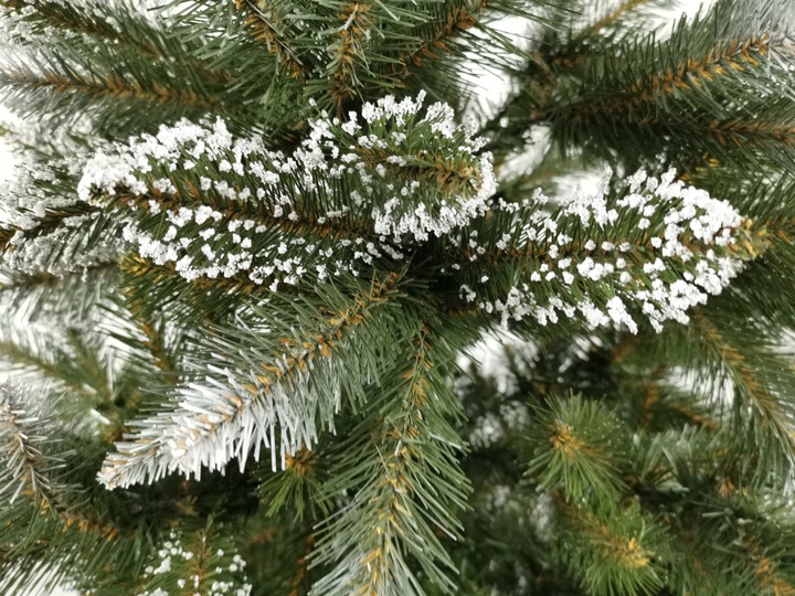 CHOINKA SZTUCZNA 180 CM NA PNIU PIĘKNA SOSNA DIAMENTOWA GĘSTA OŚNIEŻONA