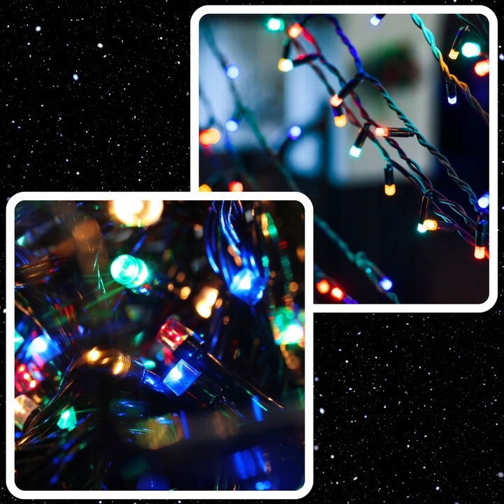 LAMPKI CHOINKOWE 500LED ŚWIĄTECZNE ŚWIATEŁKA ZEWNĘTRZNE WEWNĘTRZNE RGB 35M