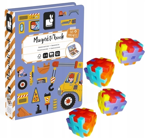 Magnetibook Plac budowy Janod 3+ układanka magnetyczna puzzle GRATIS MELI