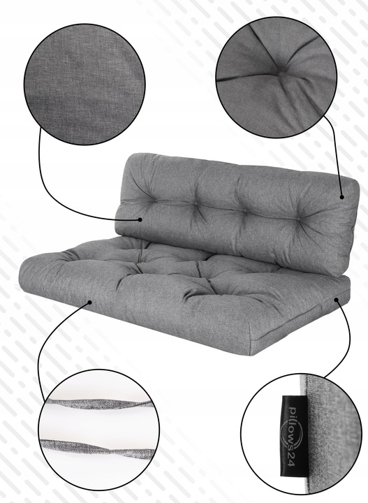 PODUSZKI NA PALETY MATERAC 120X80X40 KOMPLET 5 cz