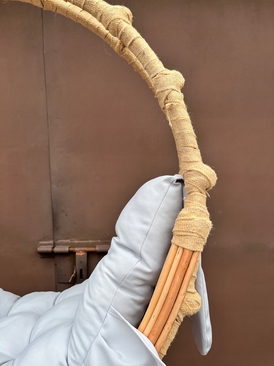 Huśtawka wiklinowa z poduszką DWA WZORY hamak wiklinowy 100 cm