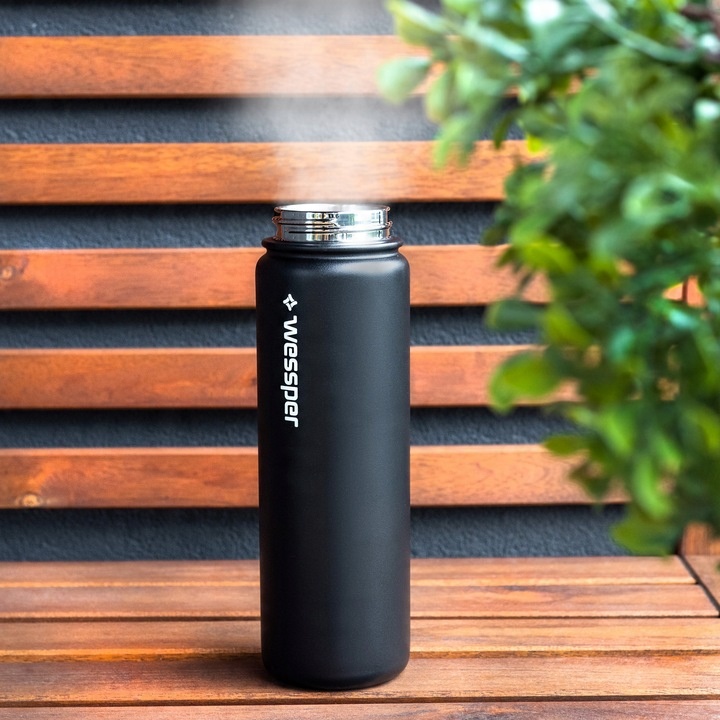 Kubek Termiczny Bidon Butelka Termiczna Stalowa z wymiennymi ustnikami 0,7l