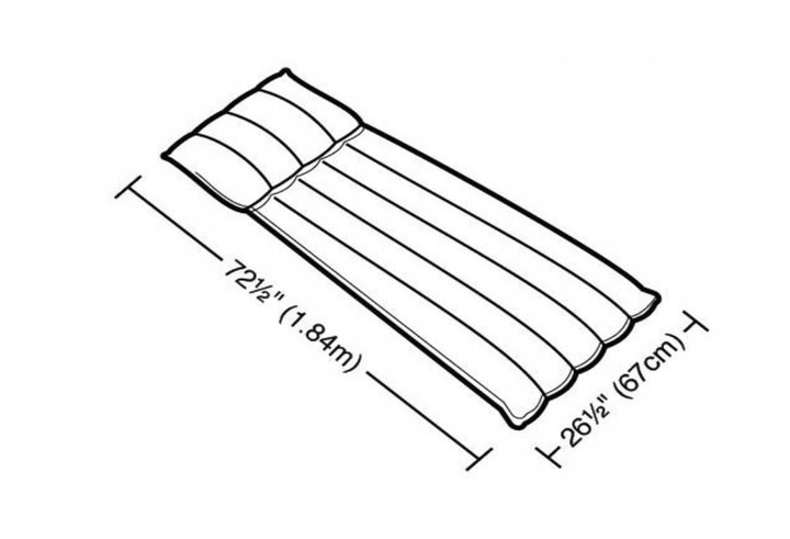 Materac jednoosobowy Intex 184 x 67 x 17 cm szary