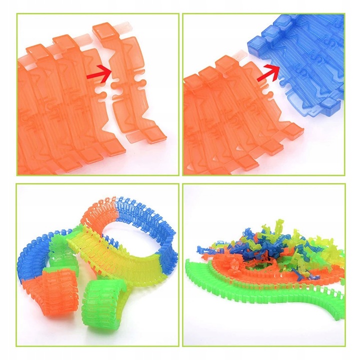 TOR WYGINANY MAGICZNY DLA DZIECI ŚWIECĄCE AUTA SAMOCHODZIKI 360 EL KOLEJKA