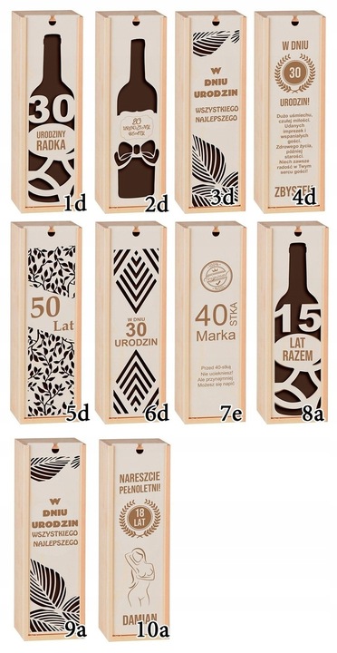 PUDEŁKO SKRZYNKA NA WINO GRAWER PREZENT ŚLUB PRIM