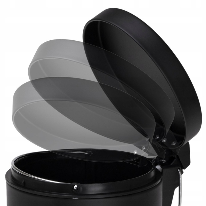 Kosz na śmieci 3L do łazienki toalety WC ŚMIETNIK SOFT CLOSE czarny LOFT