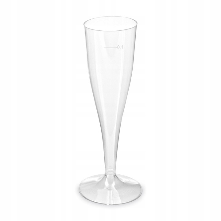 JEDNORAZOWE KIELISZKI DO SZAMPANA plastikowe 48 SZT NA STOPCE zestaw