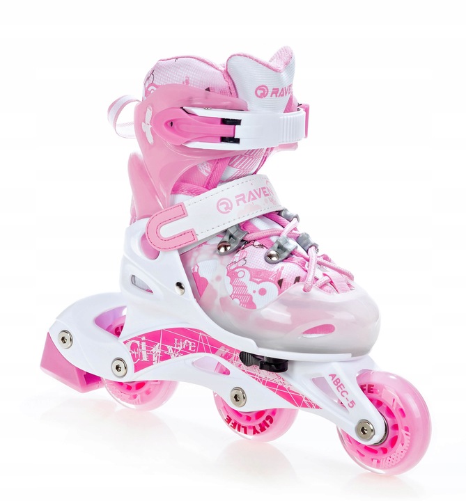 Rolko-Wrotki 3w1 Regulowane RAVEN Princess 26-29 Kauczuk