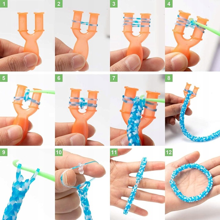 MEGA ZESTAW GUMKI DO ROBIENIA BRANSOLETEK XXL W KUFERKU DUŻY NA PREZENT DIY