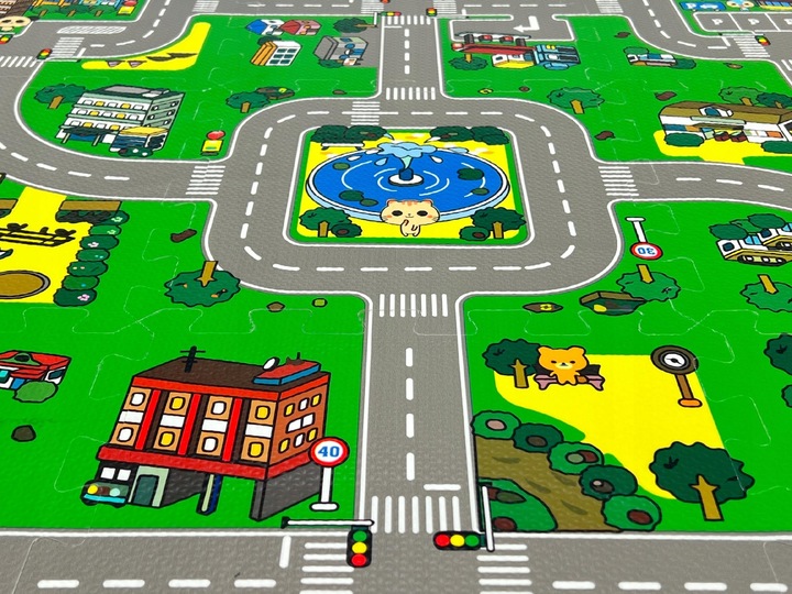 PUZZLE PIANKOWE MATA MIASTO ULICE DROGI 18EL DUŻE