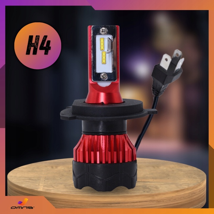 Żarówki samochodowe LED 12V can bus H4 GT COB + 300% super mocne pudełko