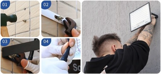 MOCNY NAŚWIETLACZ LED HALOGEN LAMPA SOLARNA ZEWNĘTRZNA IP67 100W 10.000lm