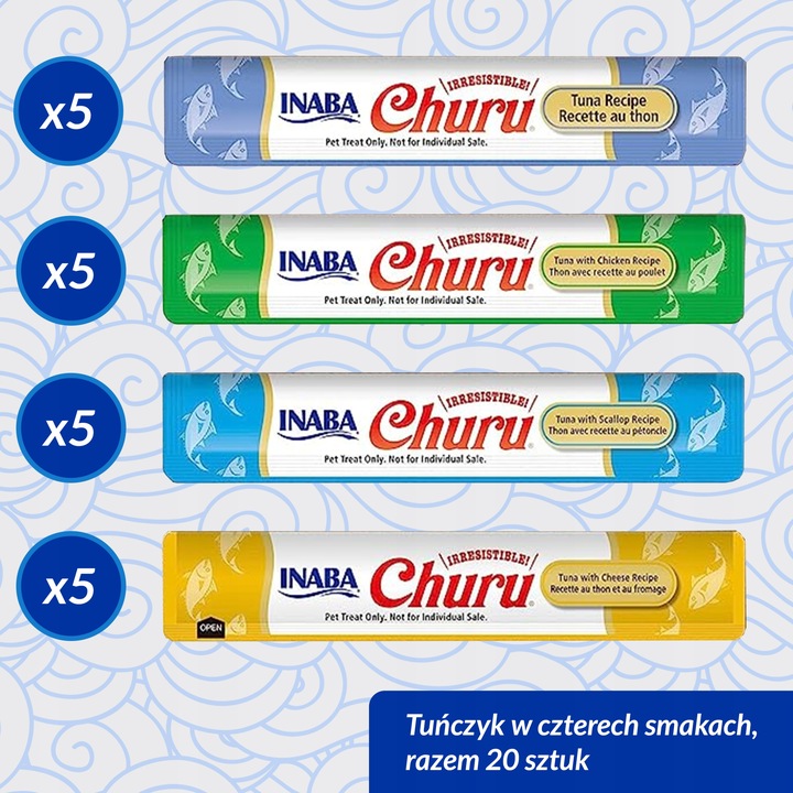 INABA CAT CHURU VARIETIES TUNA 20x14g (280g)